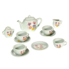 Set di tazze da tè giocattolo in porcellana, Leonessa, 25 x 20,5 x 5 cm