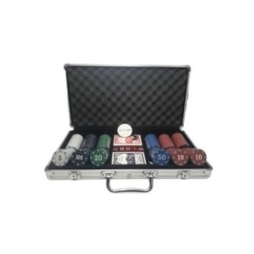 Set poker professionale da 300 fiches numerate in una valigetta