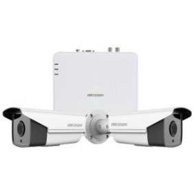 Sistema di videosorveglianza Hikvision 2 telecamere da esterno FULL HD 1080P, 2MP, IR 40m