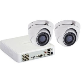 Sistema di videosorveglianza Hikvision 2 telecamere da interno Ultra Low Light FullHD 2MP, IR 30M