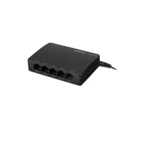 Switch Gigabit Lanberg 42416, con 5 porte Gigabit Ethernet RJ-45 10/100/1000 Mbit/s, 12V, raffreddamento passivo, nero