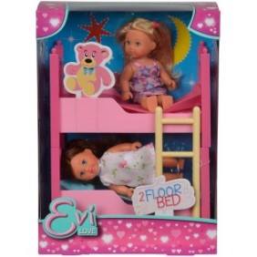 Set di 2 bambole Evi Love - Letti a castello, 12 cm