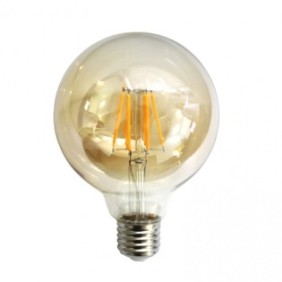 Lampadina LED filamento ambra E27/4W/480LM/2500K G95 SPIN Produttore: SPIN