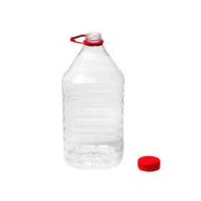 Bottiglia Pet Sterk, 10 L, trasparente, coperchio rosso