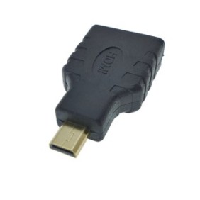 Adattatore HDMI femmina a microHDMI maschio, 4K, 3D, ARC, ethernet, nero