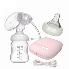 Tiralatte con biberon elettrico USB, 9 modalità di massaggio per allattamento al seno e alimentazione naturale, Portatile AK5026