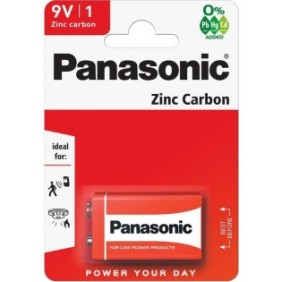 Batteria Panasonic zinco-carbone da 9 V