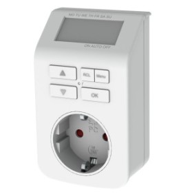 Pressa digitale programmabile Bachmann EMT709, display LCD, 16A, 230V, max 3680W, Bianco