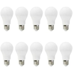 Set di 10 lampadine - Lampadina LED Braytron SMD, alluminio+PBT, E27, 10W, 25000 ore, luce fredda