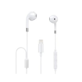 Cuffie audio in-ear Dudao U1Pro con connettore Lightning per iPhone, MFI (Made for iPhone), Bianco
