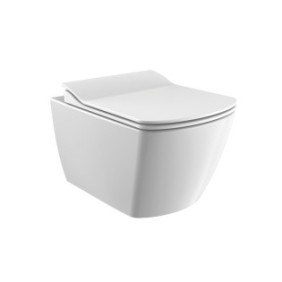 Creavit EG321 Vaso WC sospeso Rim-Off Elegante + Perchio a chiusura rallentata