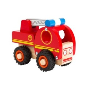 Camion dei pompieri, Small Foot, Legno, 13x7x10 cm, Rosso
