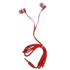 Cuffie audio stereo SIKS®, con cavo da 1 m, mini jack audio da 3,5 mm, bianco-rosso