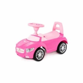 Auto rosa con schienale e senza pedali per bambini 66x28,5x30 cm