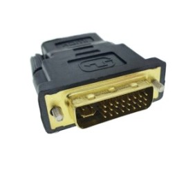Adattatore DVI (24+5) maschio a HDMI femmina, bidirezionale, nero