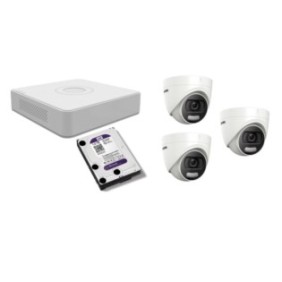 Kit di videosorveglianza Hikvision 5MP, con 3 telecamere interne da 5MP e HDD MK333 da 1 TB