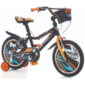 Bicicletta da bambino Corelli Raptor 20", cambio singolo, colore nero-arancio, accessori inclusi