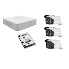 Kit di videosorveglianza Hikvision da 5 MP, con 3 telecamere da 5 MP per esterni/interni e HDD MK507 da 1 TB