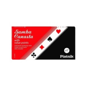 Set di 3 mazzi di carte da gioco Piatnik, Samba Canasta, con valore punti