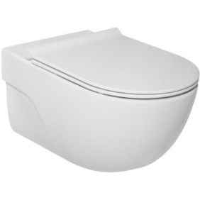 WC sospeso - ROCA Meridian Rimless Compact - 36x48 cm e covertura slim Soft-close