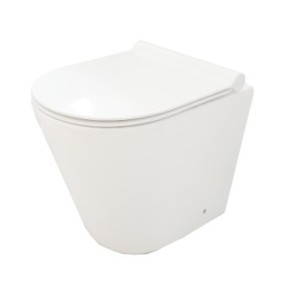 Vaso WC EGO Galo, senza flangia, bianco, a pavimento 54x36 cm, coperchio duroplast slim soft-close incluso