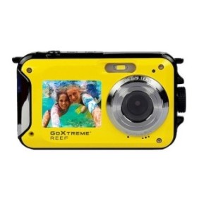 Fotocamera subacquea GoXtreme REEF, immersione fino a 3 m, zoom 4x, registrazione HD, funzione WebCam, giallo + custodia