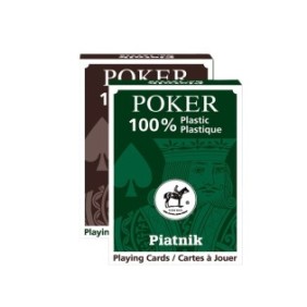 Set di 2 mazzi di carte da gioco Piatnik - Poker, 100% plastica