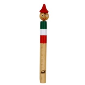 Fischietto in legno, Pinocchio, 16 cm, Multicolor