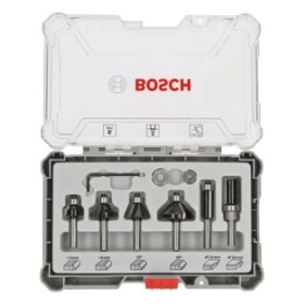 Set 6 frese per molatura Bosch Professional, fresatura e rifinitura complanare, gambo da 8mm