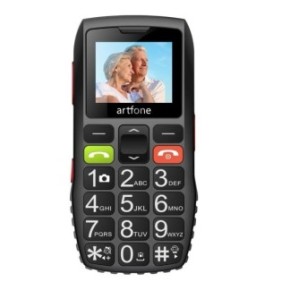 Cellulari con SOS e torcia per pensionati/disabili/anziani, tasti grandi, icone grandi, dual SIM, Bluetooth, FM, fotocamera 3 MP, memoria interna 128 MB, 122 x 59 x 13 mm