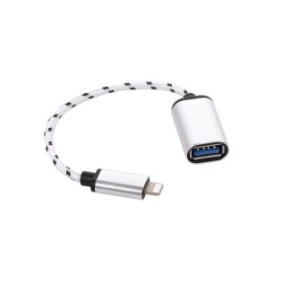 Cavo USB 3.0 a Lightning OTG per trasferimento dati, chiave, 15 cm, argento, AXT-BBL4411
