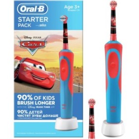 Spazzolino elettrico Oral-B D12 Vitality Cars per bambini 7600 oscillazioni/min, pulizia 2D, 1 programma, 1 estremità, Rosso