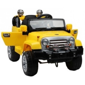 Auto elettrica a batteria per bambini NOVOKIDS™ Safari SUV PRO, Con telecomando, Max 30 kg, Canzoni e luci, 12V, Giallo