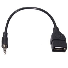 Cavo OTG USB femmina a Jack 3,5 maschio, 20 cm, Nero, AXT-BBL4626