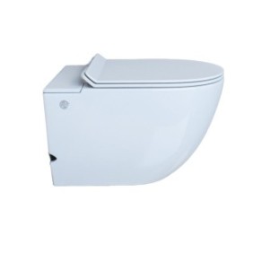 WC In-Tank, Tankless, serbatoio integrato, installazione sospesa, 58x36 cm, coperchio soft-close, Ego Milano