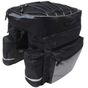 Borsa per frusta, Zola®, con elementi riflettenti, elastico per fissare bagagli aggiuntivi, nero, 38x39x43 cm