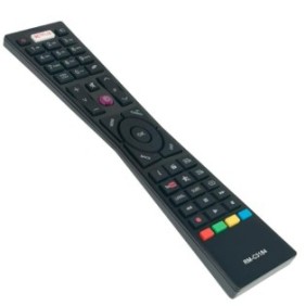 Telecomando TV compatibile con Wellington, intelligente con Netflix e Youtube, Bocu Remotes®, nero, batterie incluse