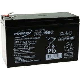 Batteria Powery UP7.2-12B F2 piombo-gel 12V 7,2Ah