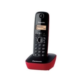 Telefono cordless Panasonic DECT KX-TG1611FXR, ID chiamante, Rosso
