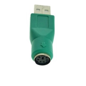Adattatore PS2 femmina a USB tipo A maschio, per tastiera/mouse, verde