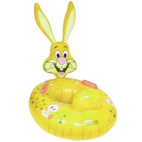 Torta per bambini a forma di coniglio, 75 x 55 cm, gialla