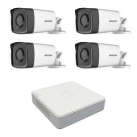 Sistema di videosorveglianza da esterno, Hikvision, FULL HD, 2MP, 1080P, IR40m, ottica fissa 2,8mm, angolo di visione 92°