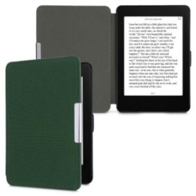 Cover per Kindle Paperwhite 7, Tessile, Verde, Kwmobile, 49487.80
