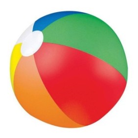 Pallone da spiaggia gonfiabile multicolore, 26 cm