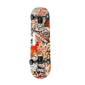 Skateboard con ruote in PU, tavola in legno a 7 strati, dimensioni 79 x 20 cm, modello Bigshot Dark Rap