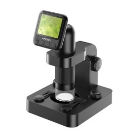 Microscopio digitale Apexel MS003, portatile, ingrandimento 20-200x, nero
