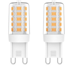 Set di 2 lampadine LED, MatchEasy, G9, 4W, 550 lm, Luce calda 2700K, Bianco