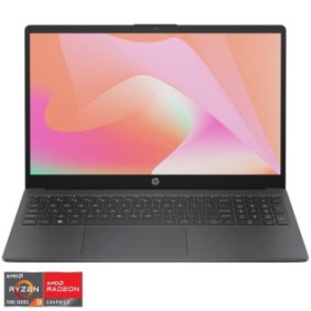 Laptop HP 15-fc0030nq con processori AMD Ryzen™ 3 7320U fino a 4.10 GHz, 15.6", Full HD, LPDDR5 da 8 GB, SSD da 512 GB, AMD Radeon™ 610M, DOS gratuito, grigio lavagna