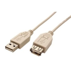 Cavo prolunga USB maschio - USB femmina, 2.0, AA, 5 m, Crema