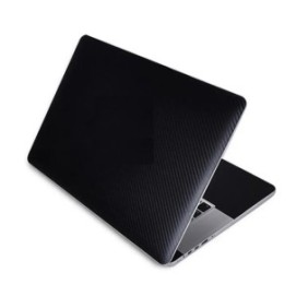 Set pellicole Skin per Asus ZenBook 15 UX534FTC, nero carbonio, cover retro